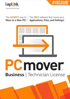 Laplink PCmover Business - Software de migración de PC a PC - Tarifa de licencia inicial | Technician | 10 Dispositivo | Código de activación PC enviado por email