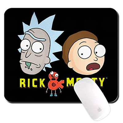 ERT GROUP Tapis de Souris Rick et Morty Original et sous Licence Officielle, Motif Rick et Morty 032 Noir Tapis de Souris pour Ordinateur PC antidérapant 225 mm x 189 mm
