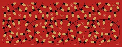 Doge Milano Chemin de cuisine, 100% Made in Italy, Tapis antitache avec impression numérique, Chemin de table antidérapant et lavable, Modèle de Noël - Carissa, cm 140x52