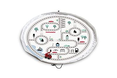 TATAMIZ- Mata do zabawy i budzenia dla dzieci, TTMZ600-140-CAR, biały/czarny
