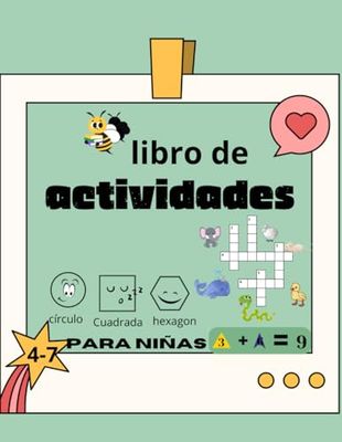 Libro de actividades, para niños de 4 a 7 años, rompecabezas, crucigramas, interactividad, valor educativo,: tasks adapted to children's ... Colorful ... thinking,desarrollo de habilidades matem