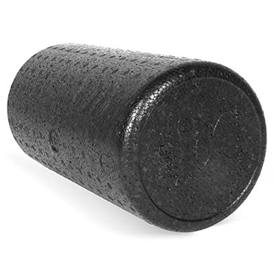 CanDo Schuimroller compact/Fasciale rol/Massageroll-Pilates, Physio, Yoga, triggerpoint, 31 x 15 x 15 cm, zwart