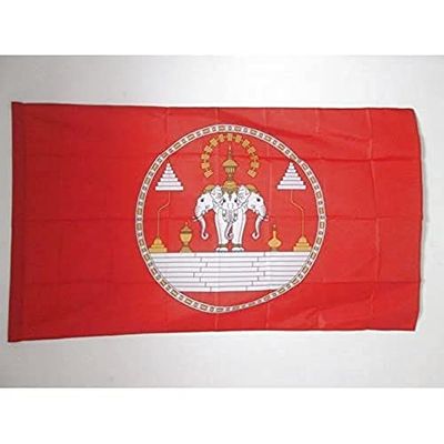 AZ FLAG Bandiera STANDARDO Reale di Laos 1945-1975 150x90cm - Bandiera del Regno LAOTIANO 90 x 150 cm Foro per Asta