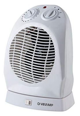 Vaste ventilatorkachel 2000 W wit, oscillerende sokkel