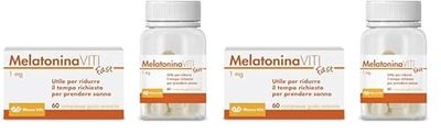 Marco Viti Integratore Alimentare di Melatonina, 60 compresse 150 mg (Melatonina 1 mg/compressa (Confezione da 2)