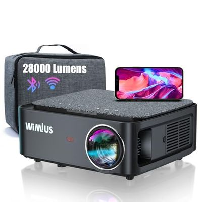Projector, Full HD 1080P 25000 lumen projector 5G WiFi Bluetooth-projector Ondersteuning 4K video, LED Home Cinema videoprojector 300'' scherm, compatibel met Fire Stick, smartphone, PS5-projector