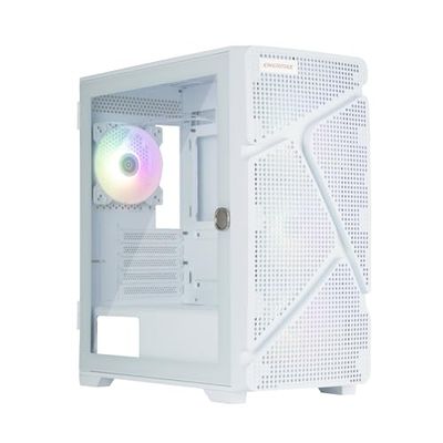 ENERMAX MarbleShell Mesh MS21, Case Mini-tower ARGB Compatto con Flusso d'Aria, Micro-ATX, 4x Ventole PWM ARGB Bianche da 120 mm Preinstallate, 2x USB 3.0 e USB 3.2 Type-C, Bianco