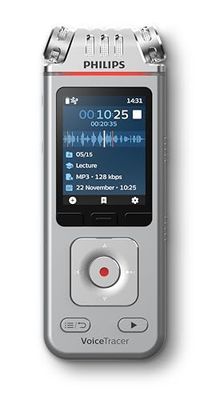 Philips VoiceTracer DVT4115, registratore vocale, 8 GB, MP3, 3 microfoni HIFI, AI Sembly per il riconoscimento vocale di più persone, creazione automatica dei riassunti delle riunioni