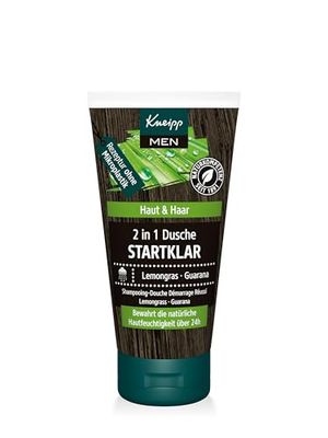 Kneipp MEN 3 in 1 - Doccia da uomo, taglia da viaggio, gel doccia tonificante per pelle, capelli e viso, vegano, formula senza microplastica, 50 ml