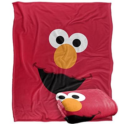 Sesame Street Elmo Face Officially Licensed Silky Touch Super Soft Throw Blanket 152 x 127 cm