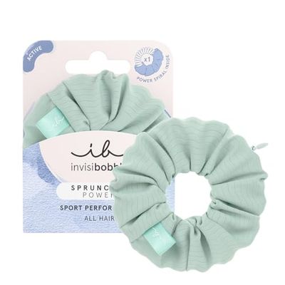 invisibobble Scrunchie Power All In One Pack I Elegant Hair Accessory with Integrated Zip Compartment I Power Spiral, HairLoveTech