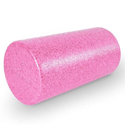 ProsourceFit High Density Foam Rollers 12 - inches long, Firm Full Body Athletic Massager for Back Stretching, Yoga, Pilates, Post Workout Trigger Point Release, Pink