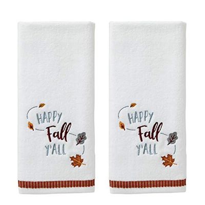 SKL HOME by Saturday Knight Ltd. Happy Fall Yall Essuie-Mains Blanc