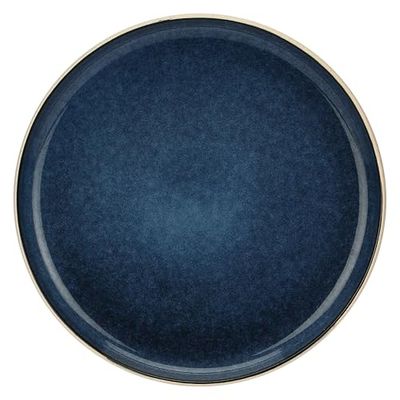 Rose&Tulipani Assiette Plate Bleue en grès Diamètre 25 cm