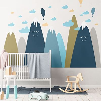 Ambiance - Pegatinas de pared para niños, decoración de habitación de bebé, adhesivo de pared gigante | Devika – 40 x 60 cm
