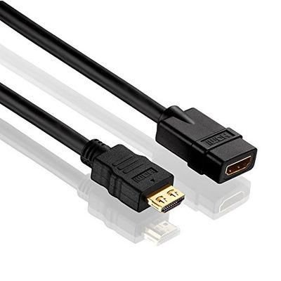 PureLink PI1100-010 High Speed HDMI verlengkabel (4K UltraHD (2160p), Ethernet), HDMI-A stekker naar HDMI-A bus, gecertificeerd, 1,00 m, zwart