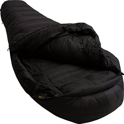 Lowland Outdoor Unisex-Adult, K2 Expedition Slaapzakken, Zwart, 225x80 cm