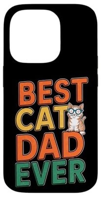 Best Cat Dad Ever: Retro Cool Cat Graphic Custodia per iPhone 14 Pro