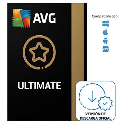 AVG Ultimate 2024 - Antivirus con AVG Secure VPN y AVG TuneUp para agilizar su PC - Para descargar | 10 Dispositivo | 1 Año | PC/Mac | Código de activación enviado por email