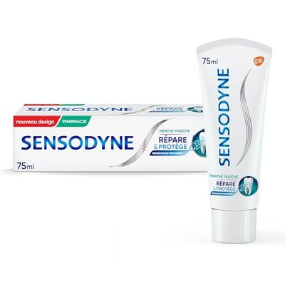 Sensodyne Dentifricio Ripara e Protegge Menta Fresca, Per Denti Sensibili, Protezione Lunga Durata contro la Sensibilità Dentistica, 75 ml