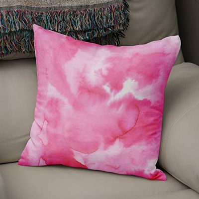 Bonamaison dekorativt kuddöverdrag akvarelltema, prydnadskuddöverdrag, heminredning örngott för vardagsrum, soffa, sovrum, storlek: 43 x 43 cm – designad och tillverkad i Turkiet