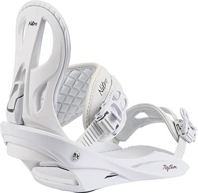 Nitro Rythm '23 Fixation pour Snowboard Femmes, Prune Blanche, S/M