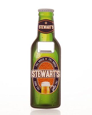 Boxer Gifts Stewart Beer Bottle Opener, Stainless Steel, Multi-Colour, 18.5 x 5.8 x 0.4 cm