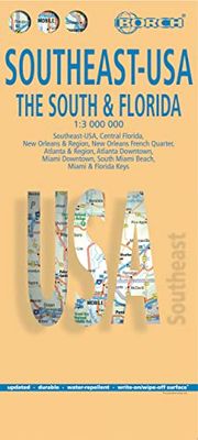 Southeast Usa 6. The South & Florida. 1:3 000 000: Southeast-USA, Central Florida, New Orleans & Region, New Orleans French Quarter, Atlanta & Region, ... South Miami Beach, Miami & Florida Keys