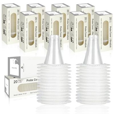 200pcs Embout Thermometre pour Braun, Couvre Thermomètre Auriculaire, Capuchons Couvre Filtres De Sondes Auriculaires, Capuchons de Protection de Remplacement pour Numériques Thermomètre d'oreille