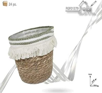 FGF IMPORT EXPORT L.Tessuto P/PIANTA Ovale 20x15x18 01379, Come da Foto