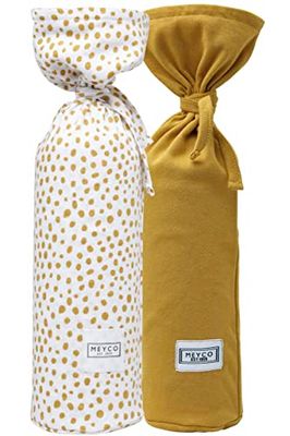 Meyco Warmwaterfleszakken 2-pack Basic Jersey Cheetah Honing Gold