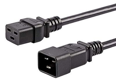 PremiumCord Alimentatore 230V 3m, Prolunga IEC 320, Presa di Corrente, IEC 320 C19 a C20, Cavo di Alimentazione 230V 16A, Colore Nero