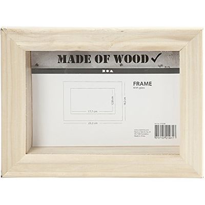 Creativ 575590 Moldura 3D de madeira, castanho, 18 cm x 24 cm