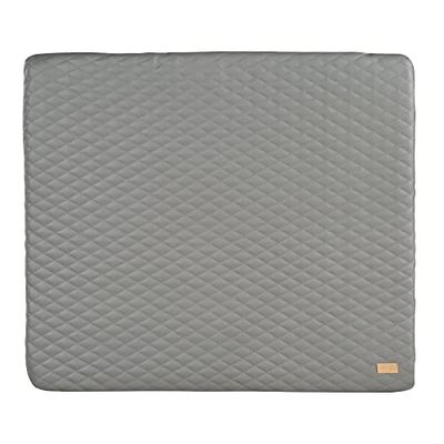 roba Colchón Cambiador "Luxe" - 85 x 75 cm - Cuero PU Limpiable - Diseño Acolchado "Stone quilted" - Gris Oscuro