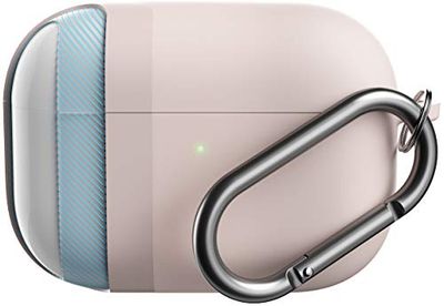 KeyBudz Coque pour AirPods Pro avec Porte-clés, série Hybride Compatible avec AirPod Pro Case Cover (Rose Pastel)
