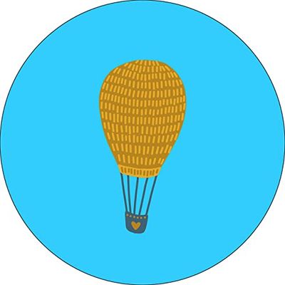 Bonateks, Ronde digitaal bedrukte muismat, antislip onderkant, voor kantoor en thuis, diameter: 22 cm