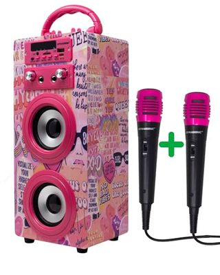 DYNASONIC Karaoke Micro Enfant, Cadeau Fille Enfant Original et joet Fille, Jouet pour Enfants Modèle 025-20 3ºGen