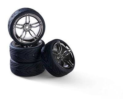 Carson 500900172 1:10 Set di ruote con design a 10 razze (4) emissioni di fumo - accessori per modellismo, pezzi di ricambio, tuning, pneumatici, set di pneumatici