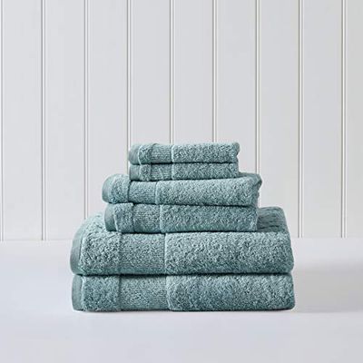 Tommy Bahama | Island Retreat Collection | 6 Piece Towel Set - Decorative Luxury Hotel & Spa Quality Bathroom Linens, Absorbent & Fade Resistant, Turquoise