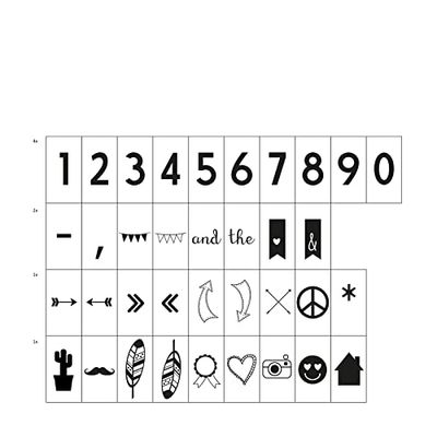 Vaessen Creative 74-Piece Funky Light Box Symbols