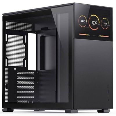 JONSBO D41 Schermo ATX Gehäuse, Vetro Temperato - nero