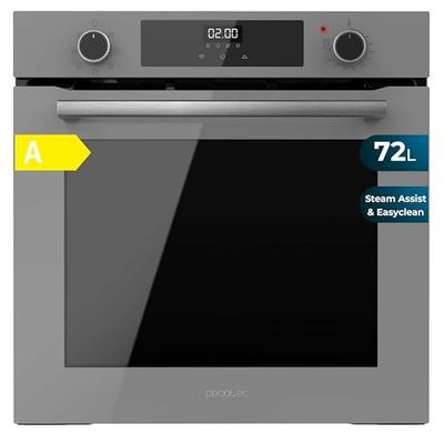 Cecotec Four Multifonction 60cm Bolero Hexa M226000 Glass Grey A. 2800W, 72L, 7 Fonctions, Mode Grill, Grill ventilé, Mode Convection, Defrost, Base vapeur X2, Steam EasyClean, Steam Assist