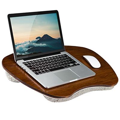 LAPGEAR Bureau en Bambou pour Ordinateur Portable jusqu'à 17,3" Marron Taille XL