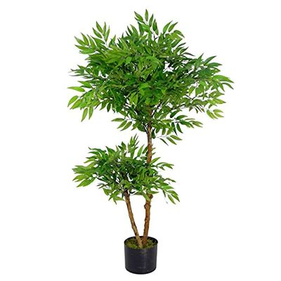 Leaf Realistische Kunstmatige Ficus Boom/Plant, 100cm Ruscus Ficus, AZ-FICUS