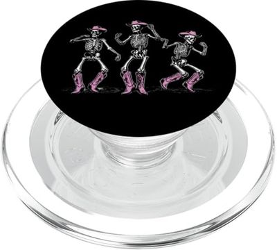 Howdy Scheletro Cowgirl Halloween Occidentale Danza Cowboy PopSockets PopGrip per MagSafe