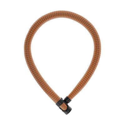ABUS kettingslot IVERA Chain 7210 - Fietsslot met zeer flexibele IvyTex kunstvezelcoating - ABUS veiligheidsniveau 8 - 85 cm - Oranje