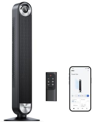 Dreo Cruiser Pro 106 cm Smart toren ventilator, WiFi Alexa Fan, 90° oscillerende ventilator, 9 snelheidsinstellingen, 12-uurs timer, APP-bediening, spraakbesturing, afstandsbediening, LED-display
