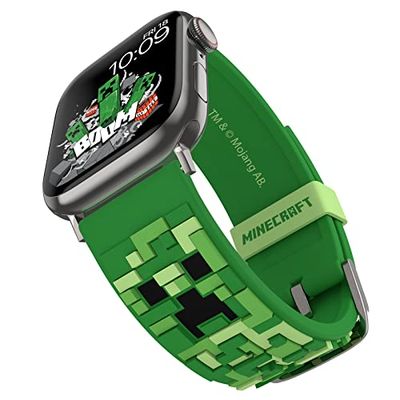 Minecraft: Creeper 3D Sculpted Smartwatch Band - Officially Licensed, Compatible with Every Size & Series of Apple Watch (watch not included)