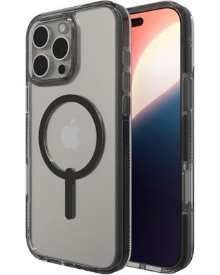 ZAGG Santa Cruz Snap Case voor iPhone 16 Pro Max - MagSafe-compatibel, 4,0 m militaire valbescherming, grafeen versterkt, krasbestendig, slank en lichtgewicht, 70% gerecyclede inhoud, zwart