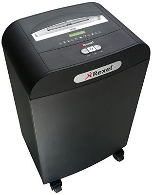 Rexel Mercury Destructeur Manuel Coupe Micro, 11 Feuilles, Pour Bureaux Partagés (Jusqu'à 20 Utilisateurs), Technologie Anti-Bourrage, Corbeille 50L, Lubrifiant Inclus, Noir, Mercury RDM1150, 2102425EU